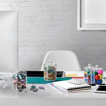 AOZITA Clear Qtip Holder Set for Stylish Storage Solutions