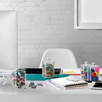 AOZITA Clear Qtip Holder Set for Stylish Storage Solutions