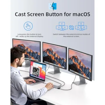 USB C Docking Station Dual 4K HDMI 100W Power Delivery