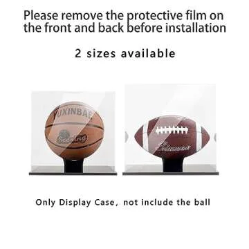 SANOSY Clear Acrylic Display Case UV Protected Acrylic Basketball Holder, Display Case for Autographed Basketball, for basketballs, Dolls, car Models, Souvenirs(Basketball)
