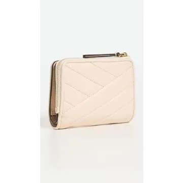 Tory Burch Women's Kira Chevron Bi-Fold Wallet, New Cream, Off White, One Size
