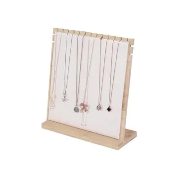 Justsoso Bamboo Necklace Display Stand, Wood Jewellery Necklace Holder, Chain Jewelry Rack Organizer...