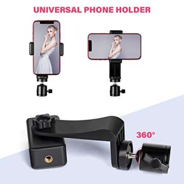 GEEKOTO 18-inch LED Ring Light for Phone and Camera, 48W, 3200k-5600k Ring Light with Stand and Phone Holder for Photography, Makeup, Video Shooting