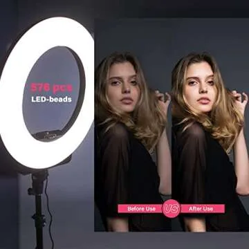 GEEKOTO 18" Ring Light for Photography and Video Creation