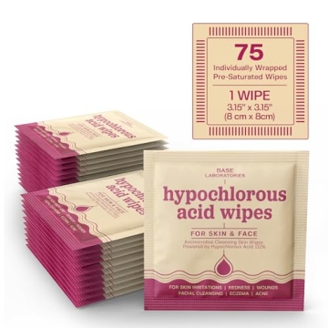 Hypochlorous Acid Wipes for Skin Piercing Acne Eczema Care