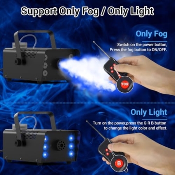 Theefun Fog Machine with LED Lights and Remote Control