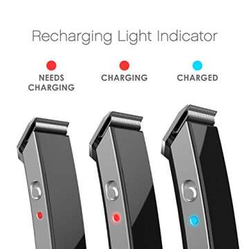 Pure Enrichment TRYM Lithium Rechargeable Beard Trimmer - 11-Piece Grooming Kit with Cordless Use, Charging Dock, 4 Trim Attachments, Cleaning Brush, Clipper Oil, and Drawstring Travel Bag (Black)