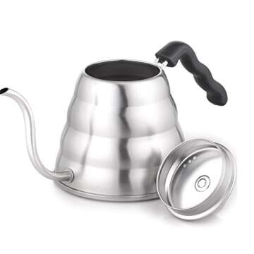 Hario V60 "Buono" Gooseneck Drip Kettle, 1200ml, Silver