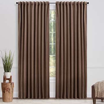 Chanasya Premium 2-Panel Blackout Velvet Curtains - Classy & Solid Drapes for Living Room or Bedroom - 52" x 108" - Taupe