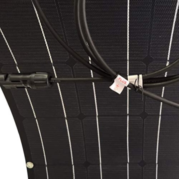 AUECOOR Flexible 100W Solar Panel for RV and Boat Power