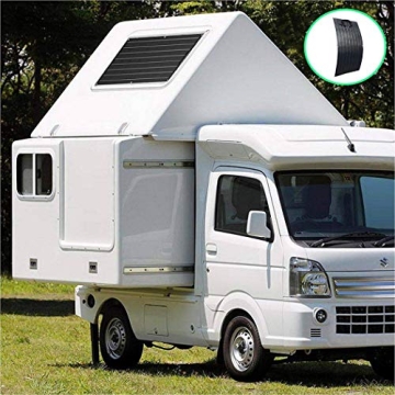 AUECOOR Flexible 100W Solar Panel for RV and Boat Power