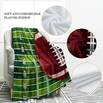 Jekeno Football Gifts Blanket - Cozy Accessory for All Ages