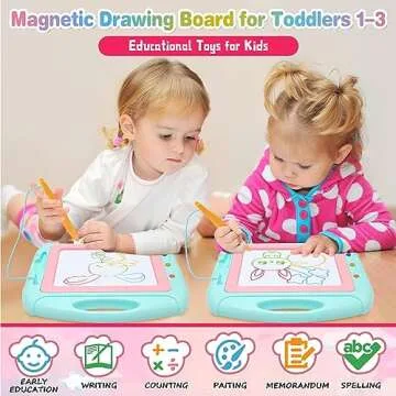 Magnetic Drawing Board - Perfect Toddler Toy for Ages 1-3