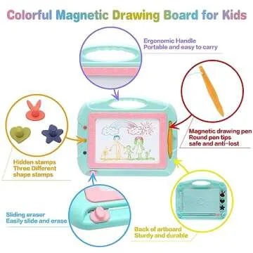 Magnetic Drawing Board - Perfect Toddler Toy for Ages 1-3