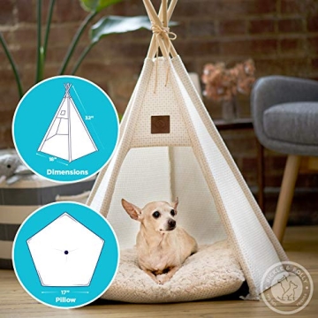 Pickle & Polly Cozy Teepee for Small Pets - Stylish Retreat