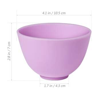 BESTonZON 5 Pcs 10.5X7CM Home Use Anti-drop Silicone Bowl Facial Mask Mixing Bowl Prep Measuring Bowl (M)