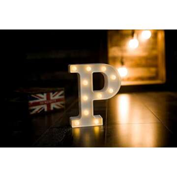 Foaky LED Letter Lights Sign Marquee Light Up Letters Sign for Night Light Wedding/Birthday Party Ba...