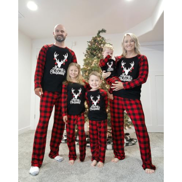 Comforting ZOEREA Christmas Family Pajamas Matching Set