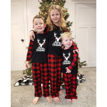 Comforting ZOEREA Christmas Family Pajamas Matching Set