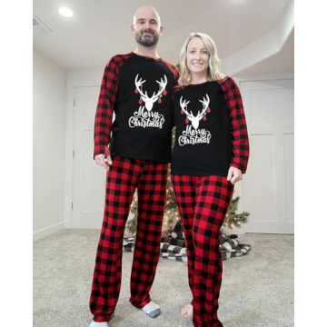 Comforting ZOEREA Christmas Family Pajamas Matching Set