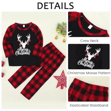 Comforting ZOEREA Christmas Family Pajamas Matching Set