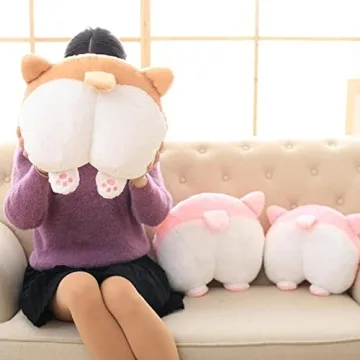 VEEKI Corgi Butt Pillow, Cute Animal Appearance, Can Be Used As Cushion Pillow Sofa Pillow and Many Other Purposes, Birthday Gift
