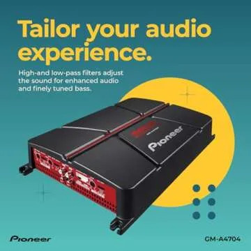 Pioneer GM-A4704 4-Channel Bridgeable Car Amplifier - 520W Max Power, Class AB