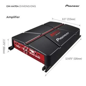 Pioneer GM-A4704 4-Channel Bridgeable Car Amplifier - 520W Max Power, Class AB