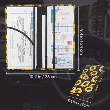 ShaggyDogz Car Registration and Insurance Card Holder with Magnetic Closure, Premium PU Leather Lice...