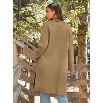 LILLUSORY Women's Long Dressy Cardigan Sweaters Fall Oversized Coatigan Jackets 2025 Knit Business Casual Winter Coats Camel S