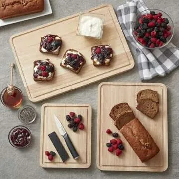 Kitchen Aid Classic Rubberwood Cutting Board - Perfect Size