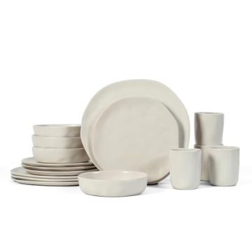 Elevate Your Dining with HEKONDA Modern Stoneware Dinnerware Set for 4