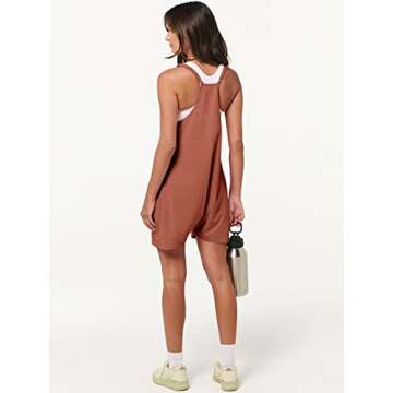 Trendy ANRABESS Summer Sleeveless Romper with Pockets