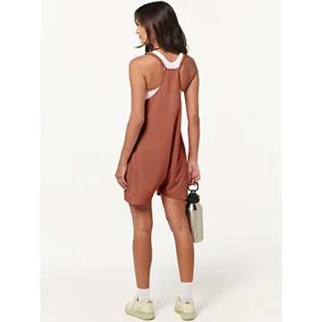 Trendy ANRABESS Summer Sleeveless Romper with Pockets