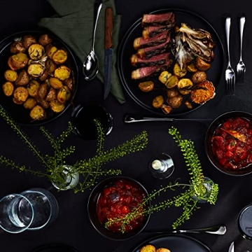 Stone Lain 32-Piece Coupe Dinnerware Set in Black Matte