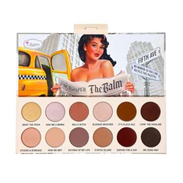 theBalm Miss Nude York Eye Shadow Palette - Perfectly Pigmented & Long-Lasting