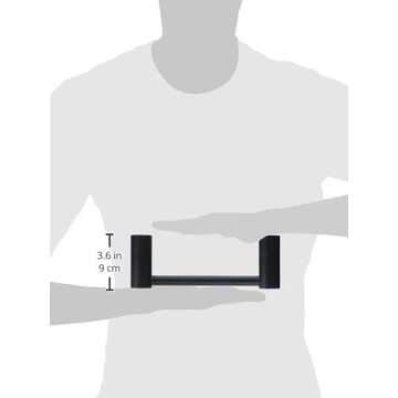 Moen Align Matte Black 9-inch Modern Hand Towel Bar, Bathroom Towel Hanger, YB0486BL