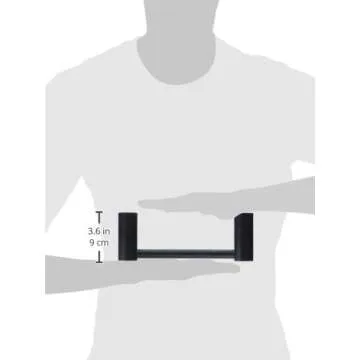 Moen Align Matte Black 9-inch Modern Hand Towel Bar, Bathroom Towel Hanger, YB0486BL