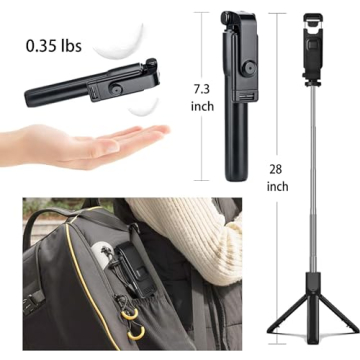 USTINE 3 in 1 Selfie Stick Tripod for iPhone and Android