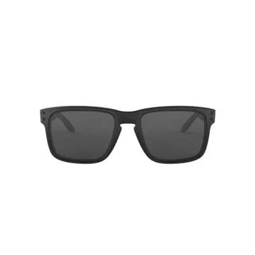 Oakley Men's OO9102 Holbrook Square Sunglasses, Matte Black Tonal Icon/Grey, 57 mm