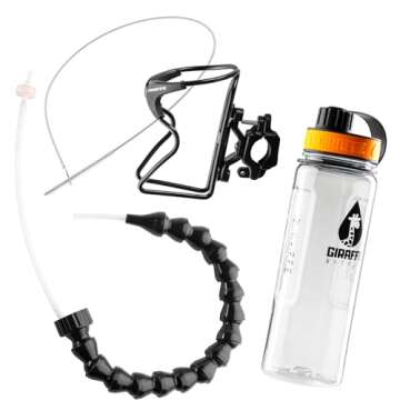 Giraffe Bottle Tower Hands Free Drinking System - Clear Tritan