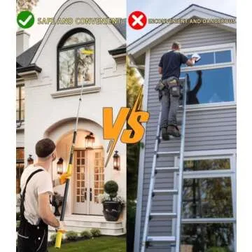 Opow 4.5-18 FT Telescopic Extension Pole, Multi-Purpose Aluminum Alloy Telescoping Rod with Flip-Lock Design, Sturdy for Painting Dusting, High House Maintenance, and Window Cleaning