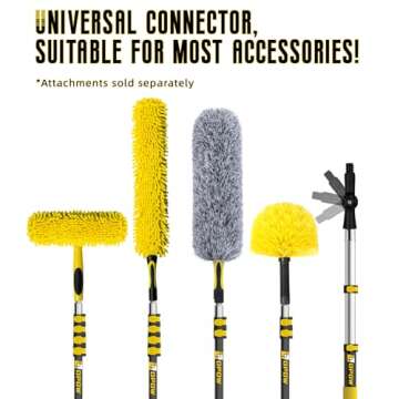 Opow 4.5-18 FT Telescopic Extension Pole, Multi-Purpose Aluminum Alloy Telescoping Rod with Flip-Lock Design, Sturdy for Painting Dusting, High House Maintenance, and Window Cleaning