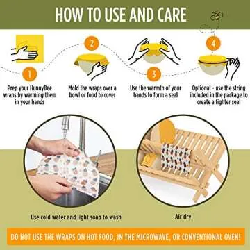 Trifecta Living Co. Versatile Beeswax Wraps,Set of 7-Fresh Food Keeper, Durable & Easily Cleaned, Sustainable Step Towards a Zero-Waste Kitchen, Unique Designs (Pineapple, Cactus, Star)