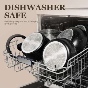 KIKCOIN 20 Pcs Pots and Pans Set Non Stick, Detachable Handle Cookware Sets Nonstick, Non Toxic Induction RV Kitchen Cooking Set with Removable Handles, Dishwasher/Oven Safe, Easy Clean (Black)