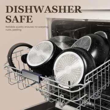 KIKCOIN 20 Pcs Pots and Pans Set Non Stick, Detachable Handle Cookware Sets Nonstick, Non Toxic Induction RV Kitchen Cooking Set with Removable Handles, Dishwasher/Oven Safe, Easy Clean (Black)