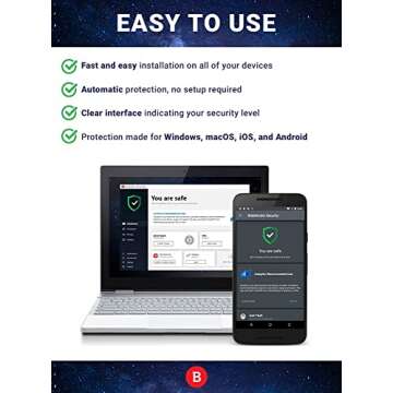 Bitdefender Total Security - 5 Devices | 1 year Subscription | PC/Mac | Activation Code by email