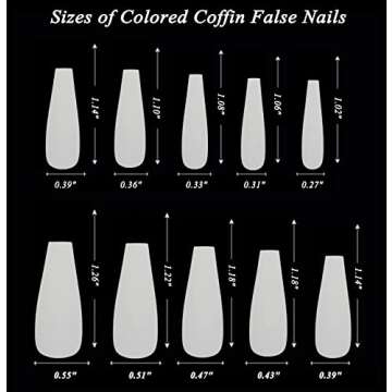 LoveOurHome 360pc Christmas Matte Coffin Press on Nails Long Black Fake Nails Press ons False Nails Full Cover Coffin Nail Tips Long Artificial Fingernails Presson on Manicure for Women Girls