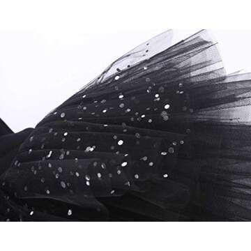 MdnMd Black Cap Sleeve Ballet Leotard for Girls 8-10