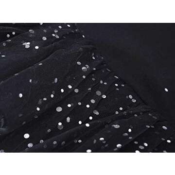 MdnMd Black Cap Sleeve Ballet Leotard for Girls 8-10